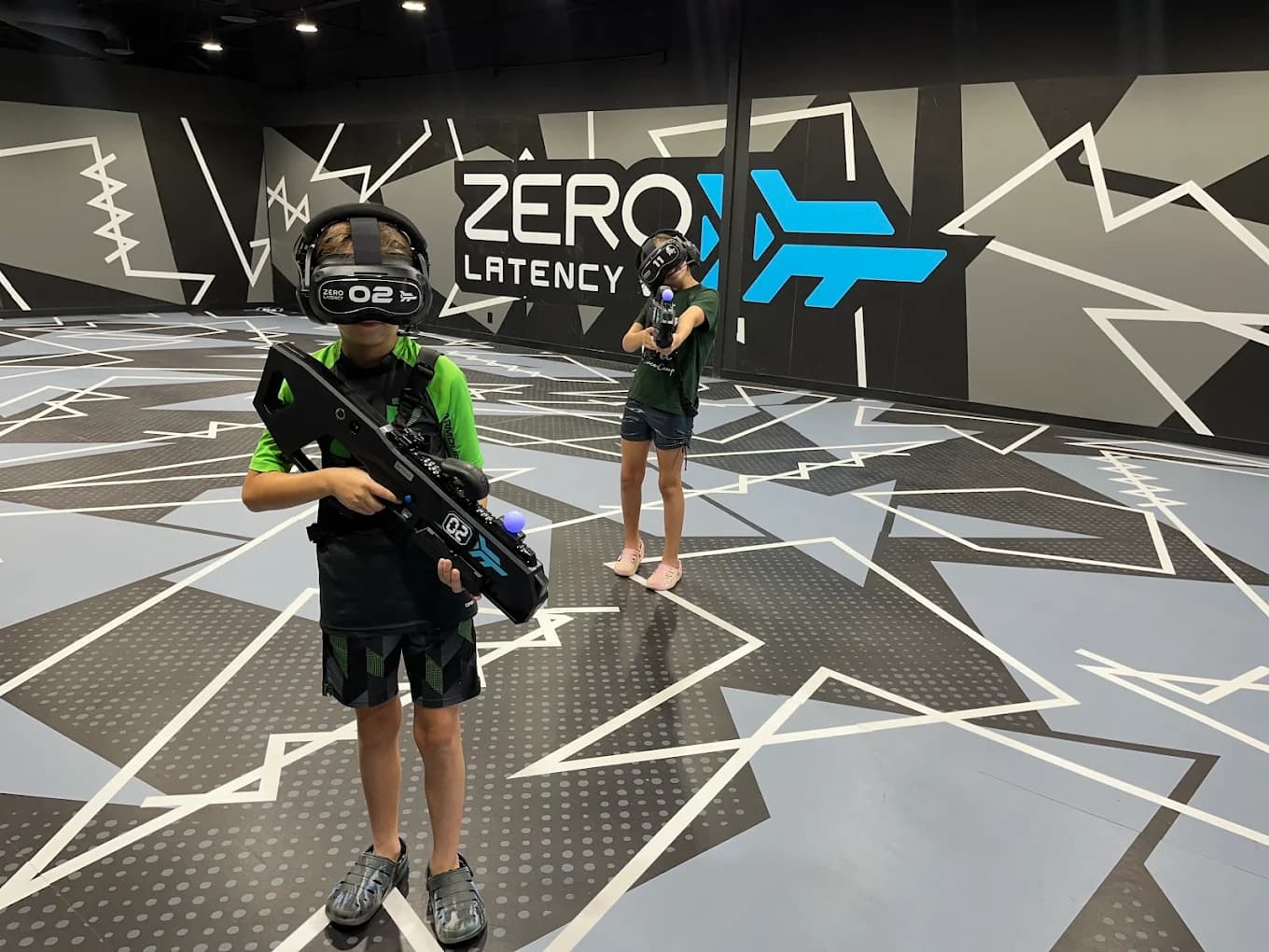 Inside the Zero Latency free-roam VR arena in Webster, Houston